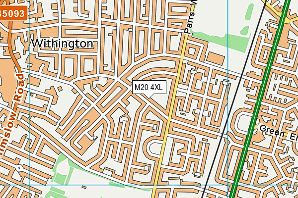 M20 4XL map - OS VectorMap District (Ordnance Survey) M20 4XL map - OS VectorMap District (Ordnance Survey)