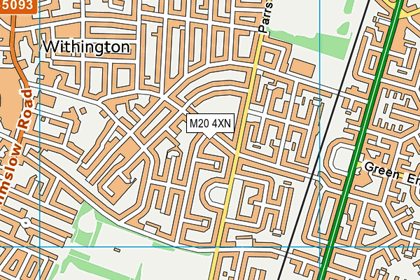M20 4XN map - OS VectorMap District (Ordnance Survey) M20 4XN map - OS VectorMap District (Ordnance Survey)