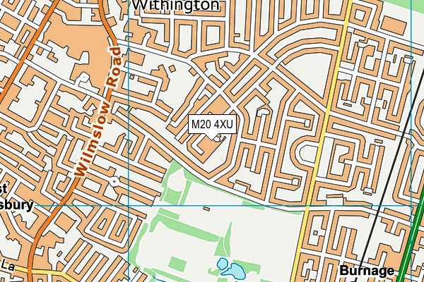 M20 4XU map - OS VectorMap District (Ordnance Survey) M20 4XU map - OS VectorMap District (Ordnance Survey)