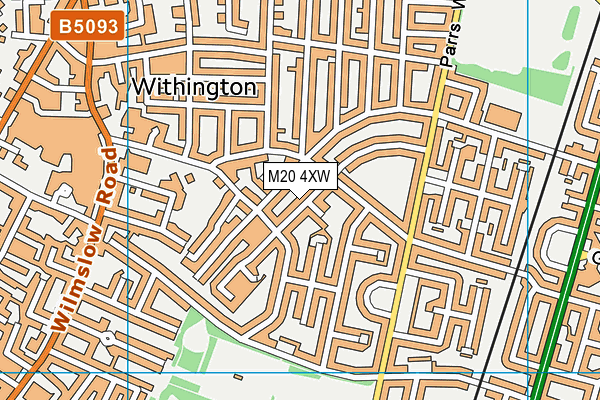 M20 4XW map - OS VectorMap District (Ordnance Survey) M20 4XW map - OS VectorMap District (Ordnance Survey)