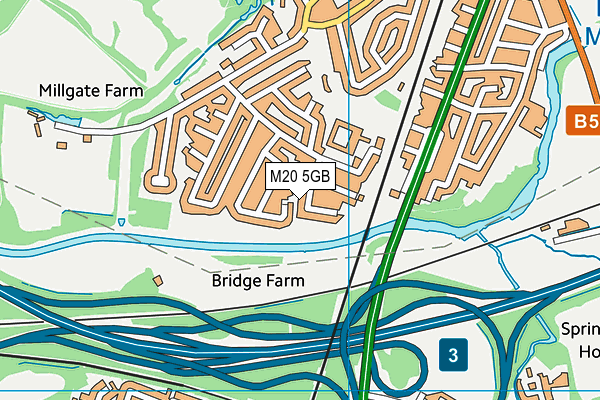 M20 5GB map - OS VectorMap District (Ordnance Survey)