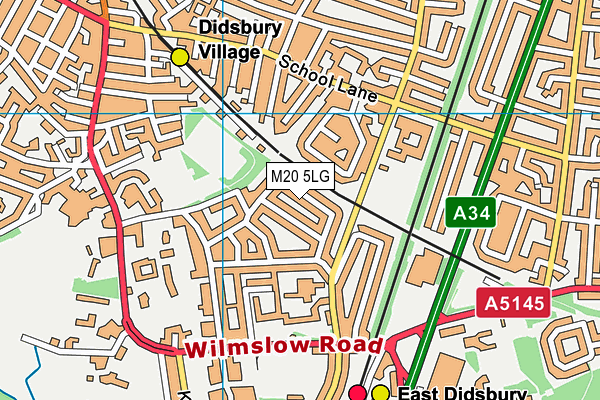 M20 5LG map - OS VectorMap District (Ordnance Survey) M20 5LG map - OS VectorMap District (Ordnance Survey)