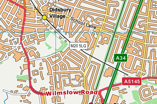 M20 5LQ map - OS VectorMap District (Ordnance Survey) M20 5LQ map - OS VectorMap District (Ordnance Survey)