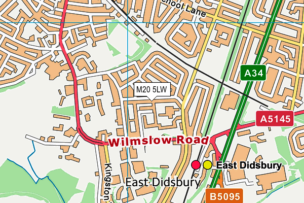 M20 5LW map - OS VectorMap District (Ordnance Survey) M20 5LW map - OS VectorMap District (Ordnance Survey)