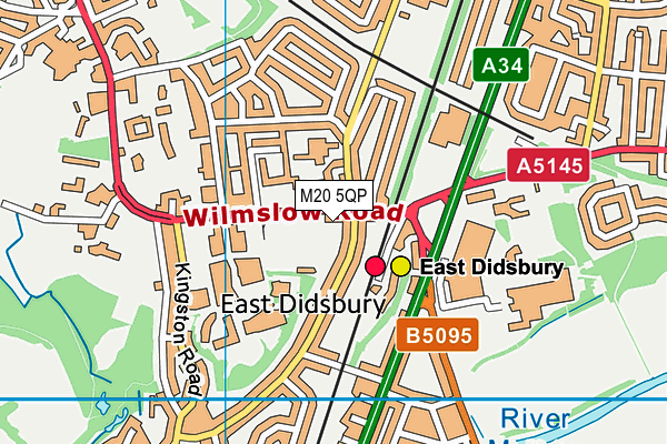M20 5QP map - OS VectorMap District (Ordnance Survey) M20 5QP map - OS VectorMap District (Ordnance Survey)
