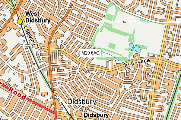 M20 6AQ map - OS VectorMap District (Ordnance Survey)