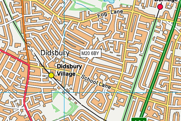 M20 6BY map - OS VectorMap District (Ordnance Survey) M20 6BY map - OS VectorMap District (Ordnance Survey)