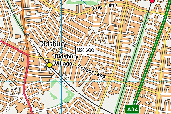 M20 6GQ map - OS VectorMap District (Ordnance Survey) M20 6GQ map - OS VectorMap District (Ordnance Survey)