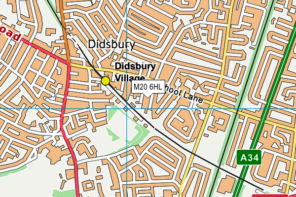 M20 6HL map - OS VectorMap District (Ordnance Survey) M20 6HL map - OS VectorMap District (Ordnance Survey)