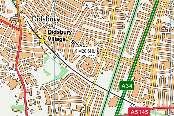 M20 6HU map - OS VectorMap District (Ordnance Survey) M20 6HU map - OS VectorMap District (Ordnance Survey)