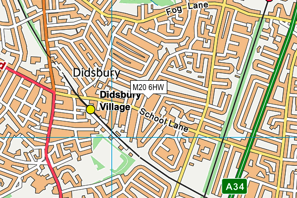 M20 6HW map - OS VectorMap District (Ordnance Survey) M20 6HW map - OS VectorMap District (Ordnance Survey)
