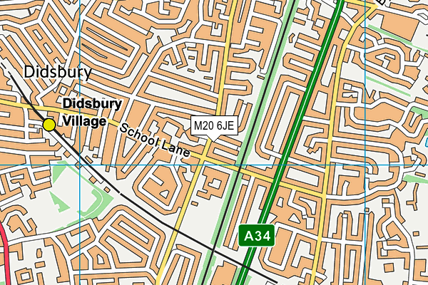 M20 6JE map - OS VectorMap District (Ordnance Survey) M20 6JE map - OS VectorMap District (Ordnance Survey)