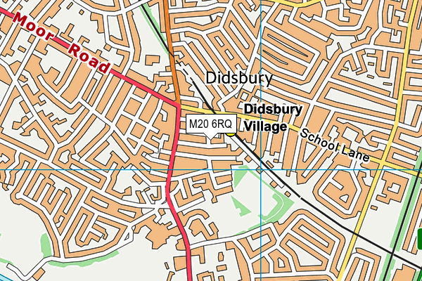 M20 6RQ map - OS VectorMap District (Ordnance Survey)