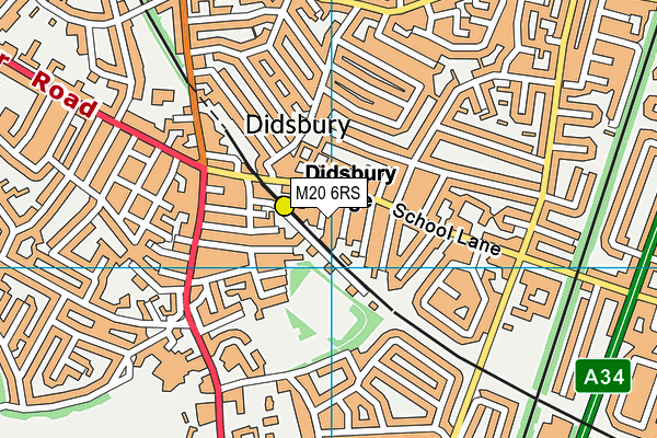 M20 6RS map - OS VectorMap District (Ordnance Survey) M20 6RS map - OS VectorMap District (Ordnance Survey)