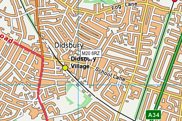M20 6RZ map - OS VectorMap District (Ordnance Survey) M20 6RZ map - OS VectorMap District (Ordnance Survey)