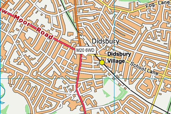 M20 6WD map - OS VectorMap District (Ordnance Survey) M20 6WD map - OS VectorMap District (Ordnance Survey)