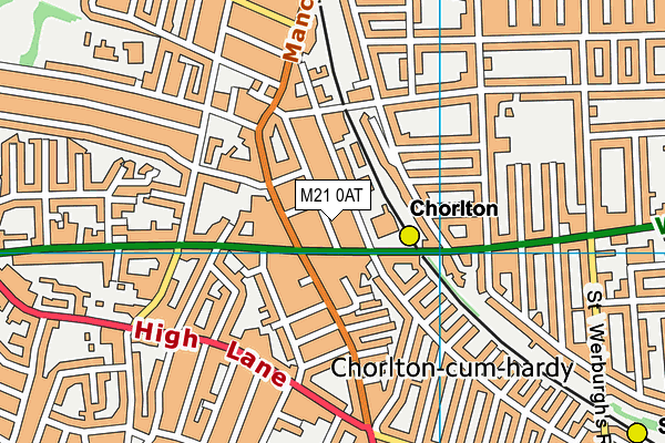 M21 0AT map - OS VectorMap District (Ordnance Survey) M21 0AT map - OS VectorMap District (Ordnance Survey)