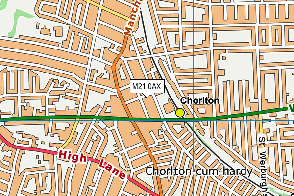M21 0AX map - OS VectorMap District (Ordnance Survey) M21 0AX map - OS VectorMap District (Ordnance Survey)