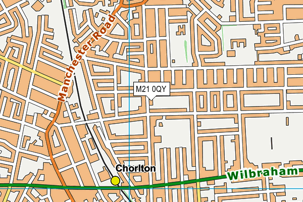 M21 0QY map - OS VectorMap District (Ordnance Survey) M21 0QY map - OS VectorMap District (Ordnance Survey)