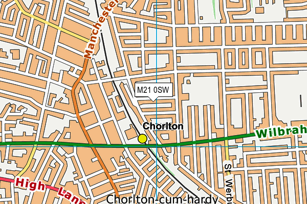 M21 0SW map - OS VectorMap District (Ordnance Survey) M21 0SW map - OS VectorMap District (Ordnance Survey)