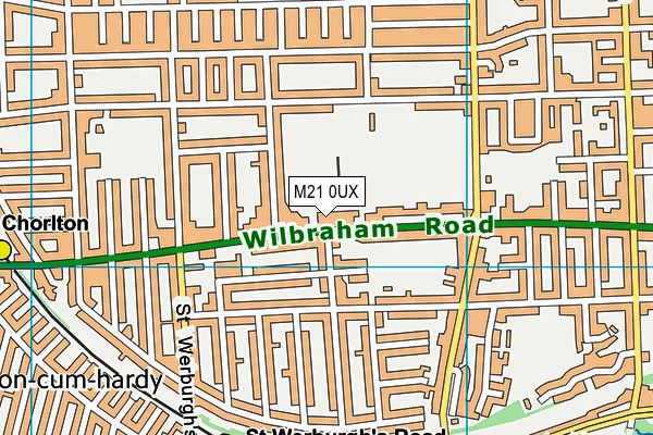 M21 0UX map - OS VectorMap District (Ordnance Survey) M21 0UX map - OS VectorMap District (Ordnance Survey)