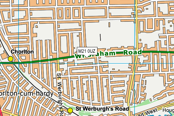 M21 0UZ map - OS VectorMap District (Ordnance Survey) M21 0UZ map - OS VectorMap District (Ordnance Survey)