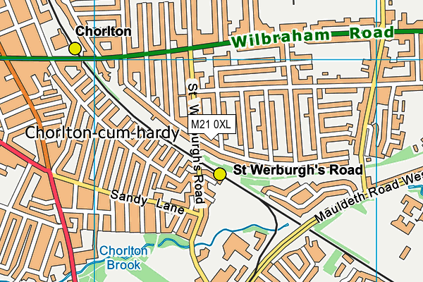 M21 0XL map - OS VectorMap District (Ordnance Survey) M21 0XL map - OS VectorMap District (Ordnance Survey)