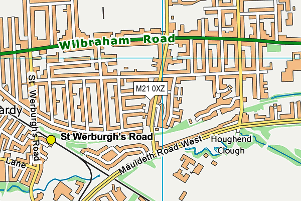 M21 0XZ map - OS VectorMap District (Ordnance Survey) M21 0XZ map - OS VectorMap District (Ordnance Survey)