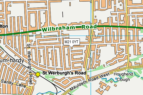 M21 0YT map - OS VectorMap District (Ordnance Survey)