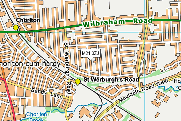 M21 0ZJ map - OS VectorMap District (Ordnance Survey) M21 0ZJ map - OS VectorMap District (Ordnance Survey)