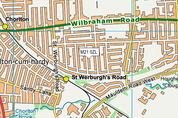 M21 0ZL map - OS VectorMap District (Ordnance Survey) M21 0ZL map - OS VectorMap District (Ordnance Survey)