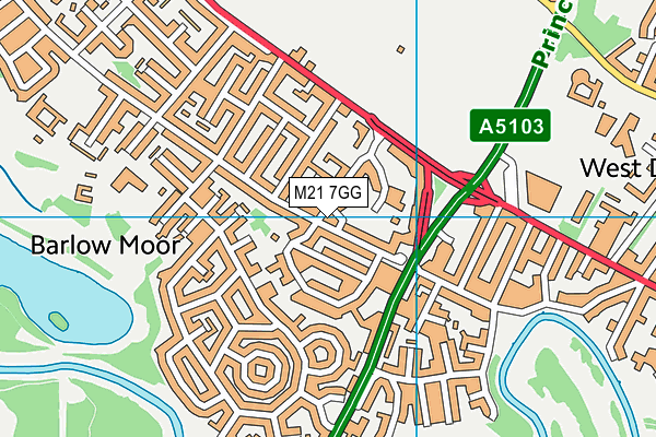 M21 7GG map - OS VectorMap District (Ordnance Survey) M21 7GG map - OS VectorMap District (Ordnance Survey)