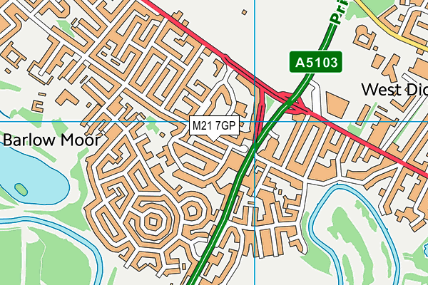 M21 7GP map - OS VectorMap District (Ordnance Survey) M21 7GP map - OS VectorMap District (Ordnance Survey)