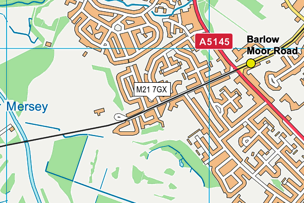 M21 7GX map - OS VectorMap District (Ordnance Survey) M21 7GX map - OS VectorMap District (Ordnance Survey)