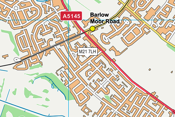M21 7LH map - OS VectorMap District (Ordnance Survey) M21 7LH map - OS VectorMap District (Ordnance Survey)
