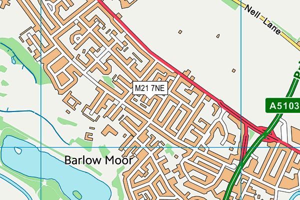 M21 7NE map - OS VectorMap District (Ordnance Survey)