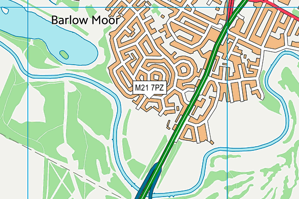 M21 7PZ map - OS VectorMap District (Ordnance Survey) M21 7PZ map - OS VectorMap District (Ordnance Survey)