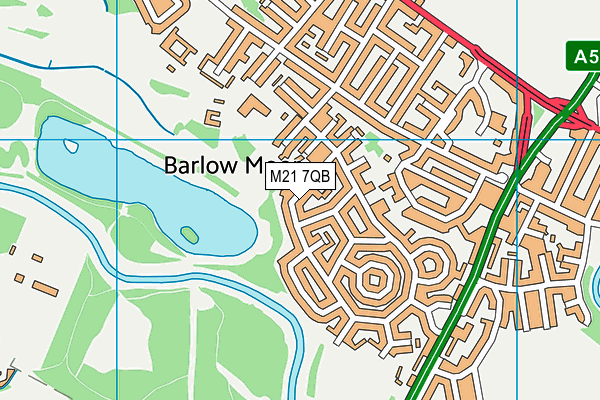 M21 7QB map - OS VectorMap District (Ordnance Survey) M21 7QB map - OS VectorMap District (Ordnance Survey)