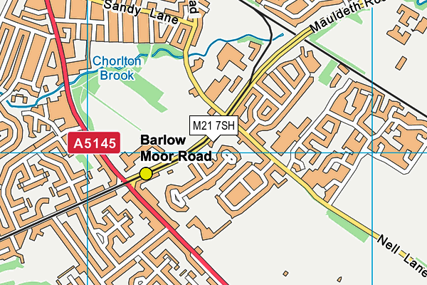 M21 7SH map - OS VectorMap District (Ordnance Survey) M21 7SH map - OS VectorMap District (Ordnance Survey)