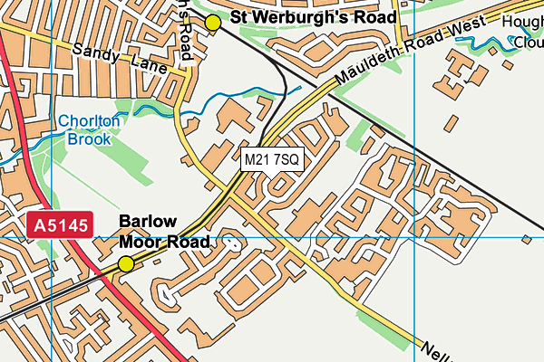 M21 7SQ map - OS VectorMap District (Ordnance Survey) M21 7SQ map - OS VectorMap District (Ordnance Survey)