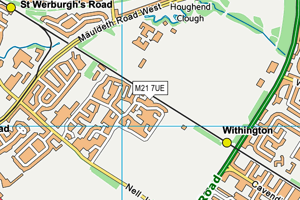 M21 7UE map - OS VectorMap District (Ordnance Survey) M21 7UE map - OS VectorMap District (Ordnance Survey)