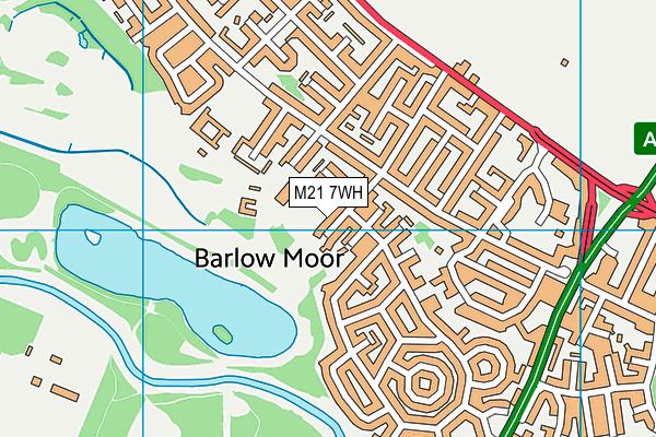 M21 7WH map - OS VectorMap District (Ordnance Survey) M21 7WH map - OS VectorMap District (Ordnance Survey)