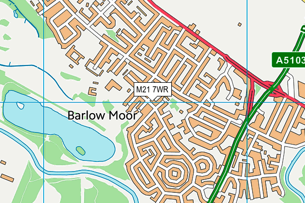 M21 7WR map - OS VectorMap District (Ordnance Survey) M21 7WR map - OS VectorMap District (Ordnance Survey)