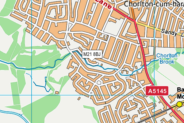 M21 8BJ map - OS VectorMap District (Ordnance Survey) M21 8BJ map - OS VectorMap District (Ordnance Survey)