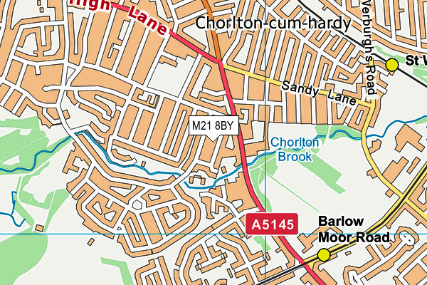 M21 8BY map - OS VectorMap District (Ordnance Survey) M21 8BY map - OS VectorMap District (Ordnance Survey)