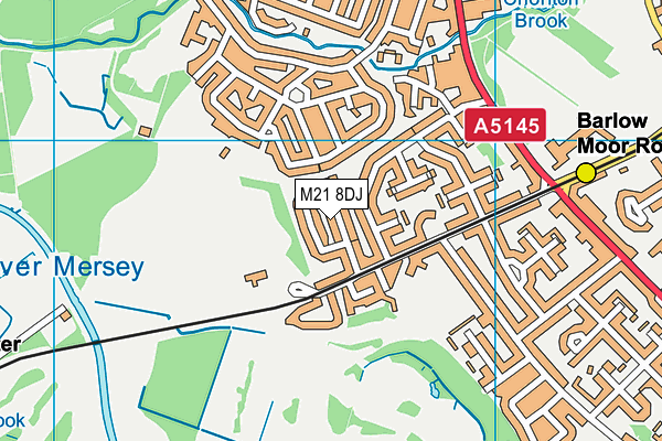 M21 8DJ map - OS VectorMap District (Ordnance Survey) M21 8DJ map - OS VectorMap District (Ordnance Survey)