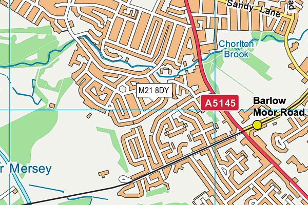 M21 8DY map - OS VectorMap District (Ordnance Survey) M21 8DY map - OS VectorMap District (Ordnance Survey)