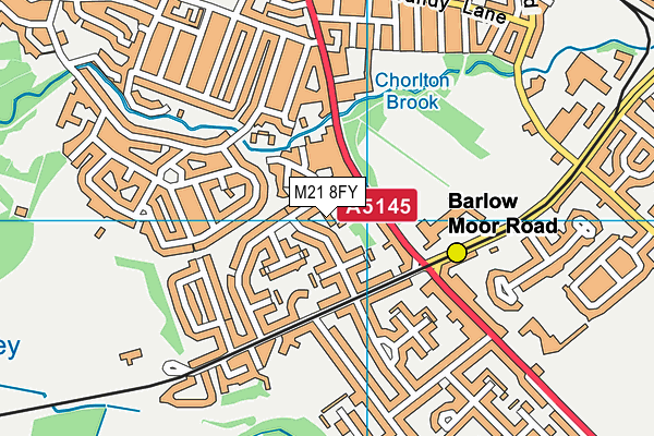 M21 8FY map - OS VectorMap District (Ordnance Survey) M21 8FY map - OS VectorMap District (Ordnance Survey)