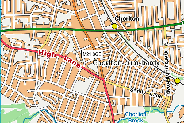 M21 8GE map - OS VectorMap District (Ordnance Survey) M21 8GE map - OS VectorMap District (Ordnance Survey)