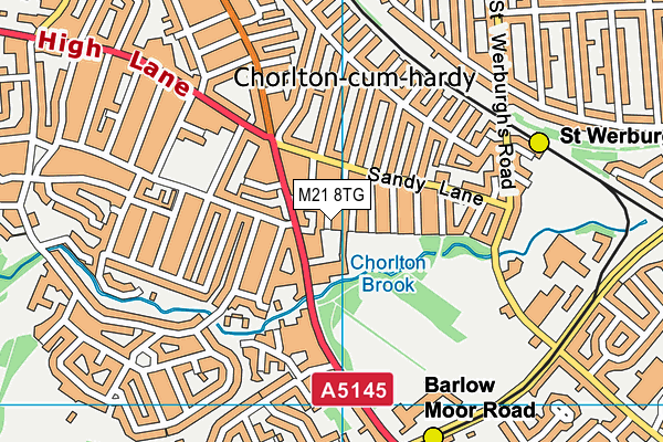 M21 8TG map - OS VectorMap District (Ordnance Survey) M21 8TG map - OS VectorMap District (Ordnance Survey)